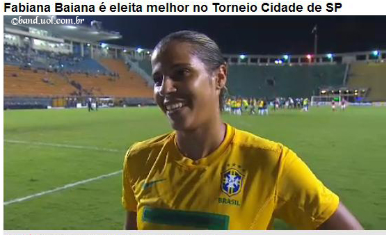 Fabiana marcou o 2º gol, de cobertura Fabiana marcou o 2º gol, de cobertura