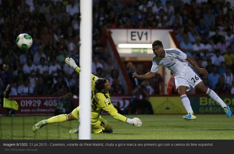 Casemiro fazendo seu gol pelo Real Madrid