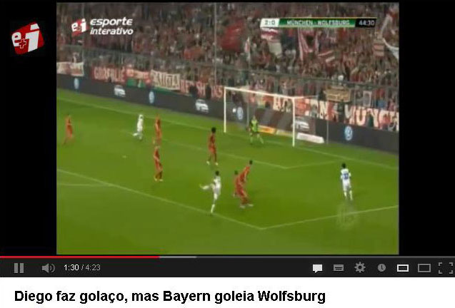 gol do Diego; Bayern de Munique6x1Wolfsburg