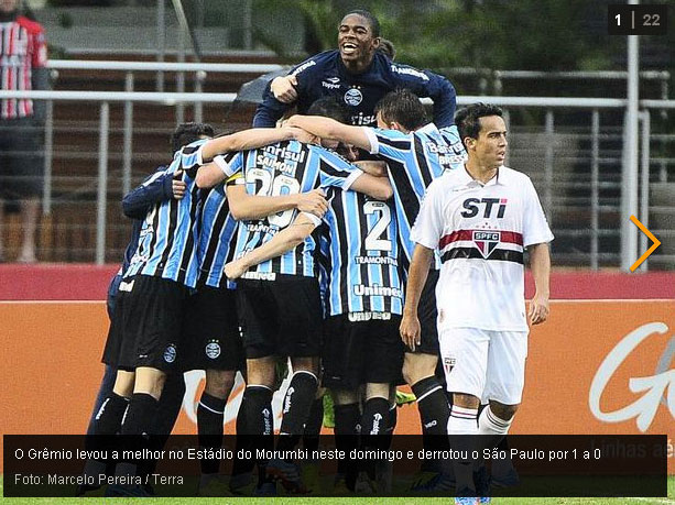 O Grêmio levou a melhor no Estádio do Morumbi neste domingo e derrotou o São Paulo por 1 a 0