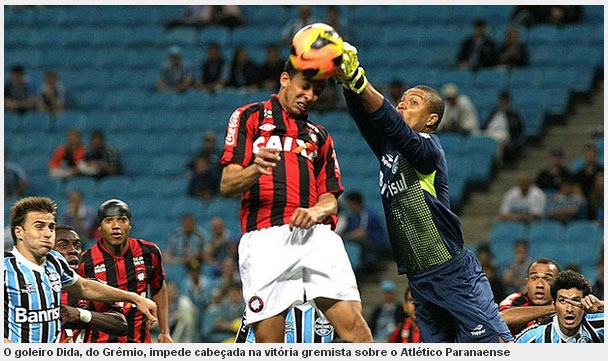 Dida, goleiro do Grêmio, foi fundamental no jogo Grêmio1x0Atlético-PR