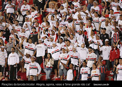 Manifestação da torcida no jogo São Paulo3x2Vitória