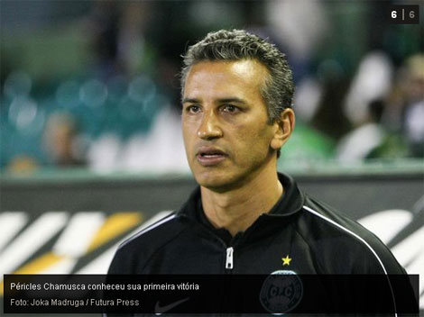 Péricles Chamusca, técnico do Coritiba, no jogo Coritiba1x0Santos