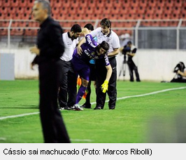 Cássio, goleiro do Corinthians, machucado, é substituído
