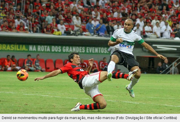 Deivid no jogo Flamengo2x2Coritiba