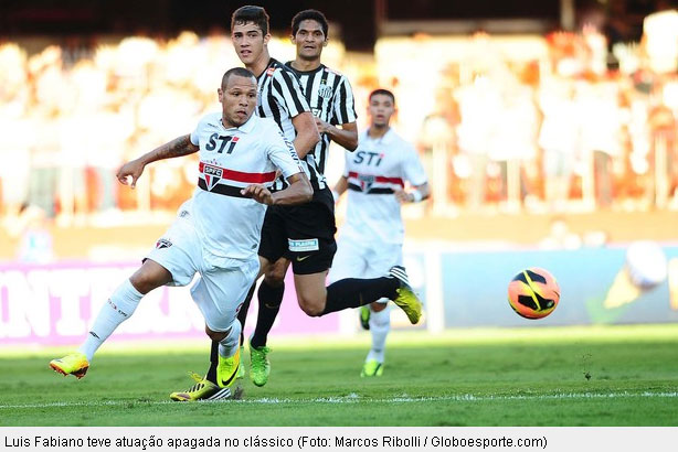 Luis Fabiano no clássico São Paulo0x2Santos