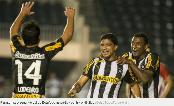Renato é um jogador discreto, sou fã dele. Nesse jogo Botafogo2x0Náutico, Renato fez o 2º gol.