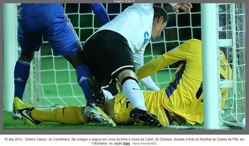 Cássio, goleiro do Corinthinas, no Mundial de Clubes 2012