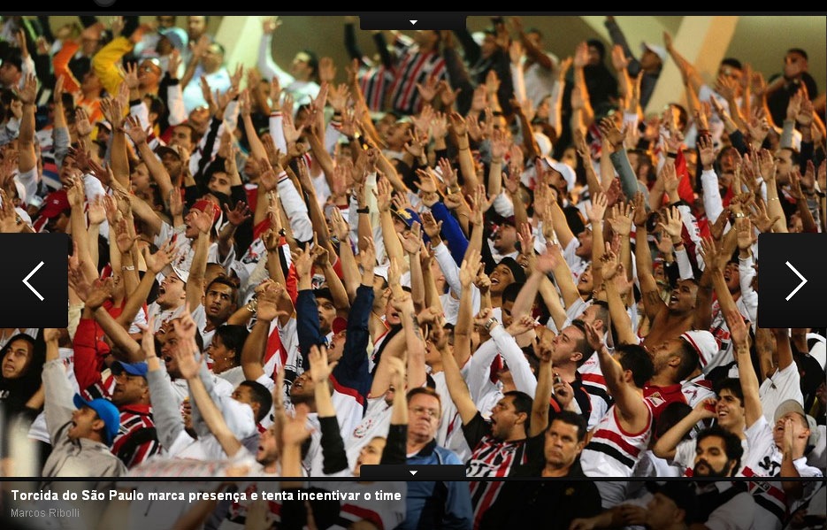 Torcida do spfc incentivando no jogo da Recopa 2013:Corinthians2x0São Paulo