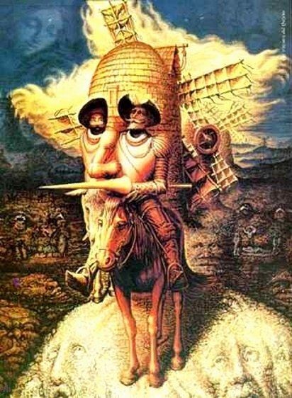 imagem de ilusão Dom Quixote e Sancho Pança
