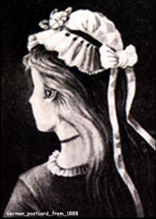 imagem de ilusão uma moça ou uma velha senhora? German_postcard_from_1888