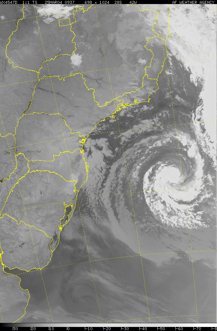 Imagem capturada no dia 25_3_9,37h UTCe  captada em 25/março/2.004, às 9,37UTC, pelo satélite DMSP-The Defense Meteorological Satellite Program.