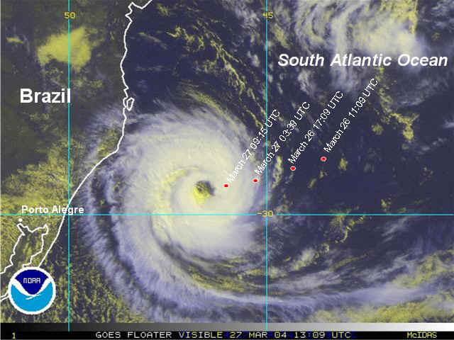 O satélite Goes-12 capturou essa imagem no dia 27_3_13,09h UTC